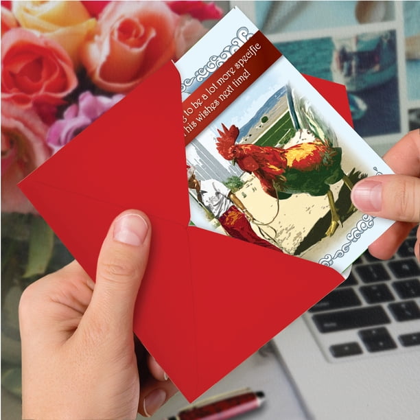 Funny Merry Christmas Card With Envelope - Christmas Copy Cats Design (4.63 X 6.75 Inch)