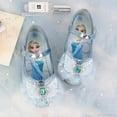 thumbnail image 1 of Disney-zapatos de fondo suave de dibujos animados para niña, zapatillas de princesa de Elsa, zapatos de cristal congelado, zapatos planos de cuero para niña con flores, 1 of 4