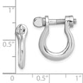 thumbnail image 3 of TheJewelryHut Designer Sterling Silver Rhodium-plated Polished Med. Shackle Link Screw Earrings, 3 of 3