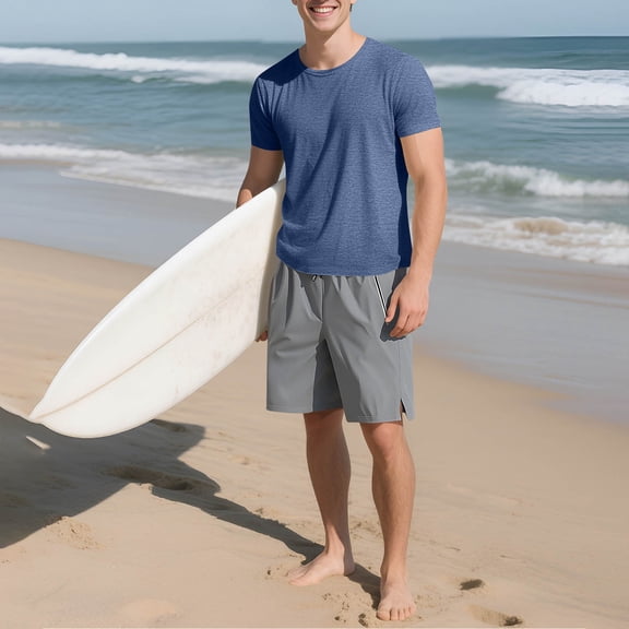 Njagoc3 Mens Short - Sleeve Vintage V - Neck Tee, Regular Fit, Soft Cotton, Summer Retro & Casual Top