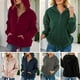 thumbnail image 3 of Sudadera con capucha de lana para mujer, bolsillo suelto en el hombro, sudaderas peludas cálidas, je Abanopi Rosa/Extragrande, 3 of 7