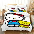 Cute Hello Kitty Love Bedding Set Pillowcase Japanese Anime Bedclothes