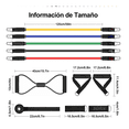 thumbnail image 4 of 150lbs Kit De Bandas De Resistencia Ligas Para Ejercicio 12pzs Malubero COLORES, 4 of 5