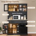 thumbnail image 4 of HOMCOM 69" Pantry Cabinet, Kitchen Cabinet with Charging Station, Black, 4 of 10