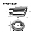 thumbnail image 6 of Stainless Steel Car Exhaust Tip Universal Car Silver, Automotive Specialty Parts, 6 of 7