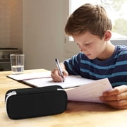 AuroraX Large Pencil Case,Cute Aesthetic Pencil Pouch,Black Pen Bag
