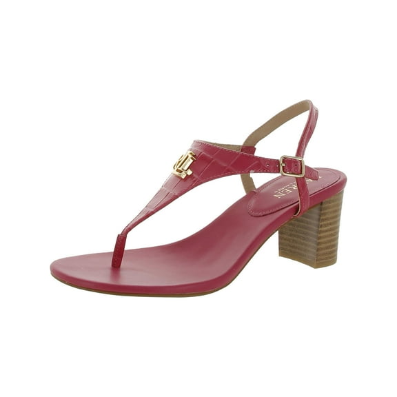 Lauren Ralph Lauren Womens WESTCOTT II Leather Thong Sandal Ankle Strap