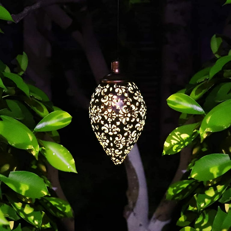 GENKENT Hanging Solar Lights Solar Lantern LED Garden Lights, Waterproof LED Lights, Outdoor Hollow Art Hanging Decor GENKENT Hanging Solar Lights Solar Lantern LED Garden Lights, Waterproof LED Lights, Outdoor Hollow Art Hanging Decor