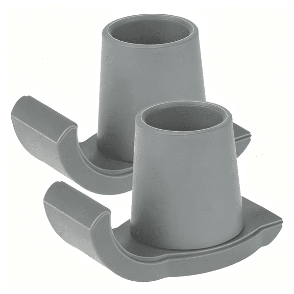 RLESO 2 Pcs Walker Glide Skis,Universal Fit Walker Ski Glides,Heavy Duty Rubber Walker Glides Walker Feet Replacement,Smooth&Quiet (Grey) Walker Ski Glides