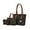 MU Brown, variant on Aylet Tote Bag with Mini Handbag and Wristlet Pouch 3 Pieces Set by Mia K.