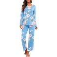 thumbnail image 1 of Pyjama à Manches Longues pour Femmes Col Rond Doux, 1 of 5