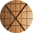 thumbnail image 1 of Ahgly Company Tapis Rond Lavable en Machine Intérieur Transitionnel Brun Selle, 6 Pieds Rond, 1 of 7
