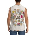 thumbnail image 4 of Kdxio Ice Cream for Men's Muscle T-shirt,Sleeveless for Workout Running Athletic Gym Lounge Casual, 4 of 7