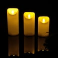 thumbnail image 4 of Outdoor Waterproof Flameless LED Pillar Candle Battery Operated Plastic Flickering Decorative Fake Candle Light for Home Kitchen Halloween Christmas Wedding Party Décor Supplies 3”x 7” 2 Pack, 4 of 6