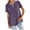 Purple, variant on Timegard Tops for Women Notched V Neck Short Sleeve Solid Color Comfy Casual Loose Tops Summer Fashion