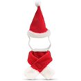 thumbnail image 2 of Gorro navideño para Gato con Bufanda, Conjunto de Disfraces navideños para Mascotas, Gorro navideño para Perros, Gatos y Cachorros, Rojo M, 2 of 5