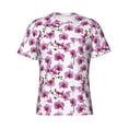 thumbnail image 4 of Vsdgher Orchids Flowers Print Men's Dry Fit Mesh Athletic Shirts Moisture Wicking Tennis T-Shirt Tops, 4 of 9