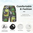 thumbnail image 5 of Xecao Cartoon Dinosaurs for Men's Swimming Trunks Swim Trunks Quick Dry Swim Shorts with Mesh Lining Funny Swimwear Bathing Suits, 5 of 9