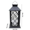 thumbnail image 3 of Solar Lanterns Outdoor, Black Lanterns Decorative Indoor, Outdoor Garden Hanging Waterproof LED Flickering Flameless Candle Lights for Outdoor Party, 3 of 5