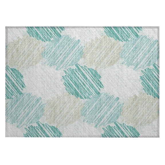 Dalyn Rugs Machine Washable Indoor/Outdoor Chantille Teal 1'8" x 2'6" Rug