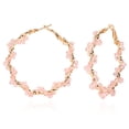 thumbnail image 2 of Sdmnsg-T Sparkle Rhinestone Crystal Wrapped Hoop Earrings Glitter Shiny Beads Twist Large Circle Earrings Loop for Women Party Bridal Wedding Statement Jewelry, 2 of 11
