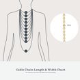 thumbnail image 5 of Kezef Rose Gold Chain Necklace for Women, Rose Gold-Plated Sterling Silver, 1mm Cable Chain, 17 Inch, Spring-Ring Clasp, Made in Italy, 5 of 7