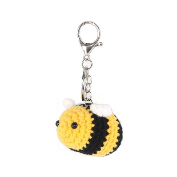 Personalized Cute Bees Pendant Crochet Keychain Lucky Funny Bees Charm Keyring Women Beautiful Pendant Keyholder Gift