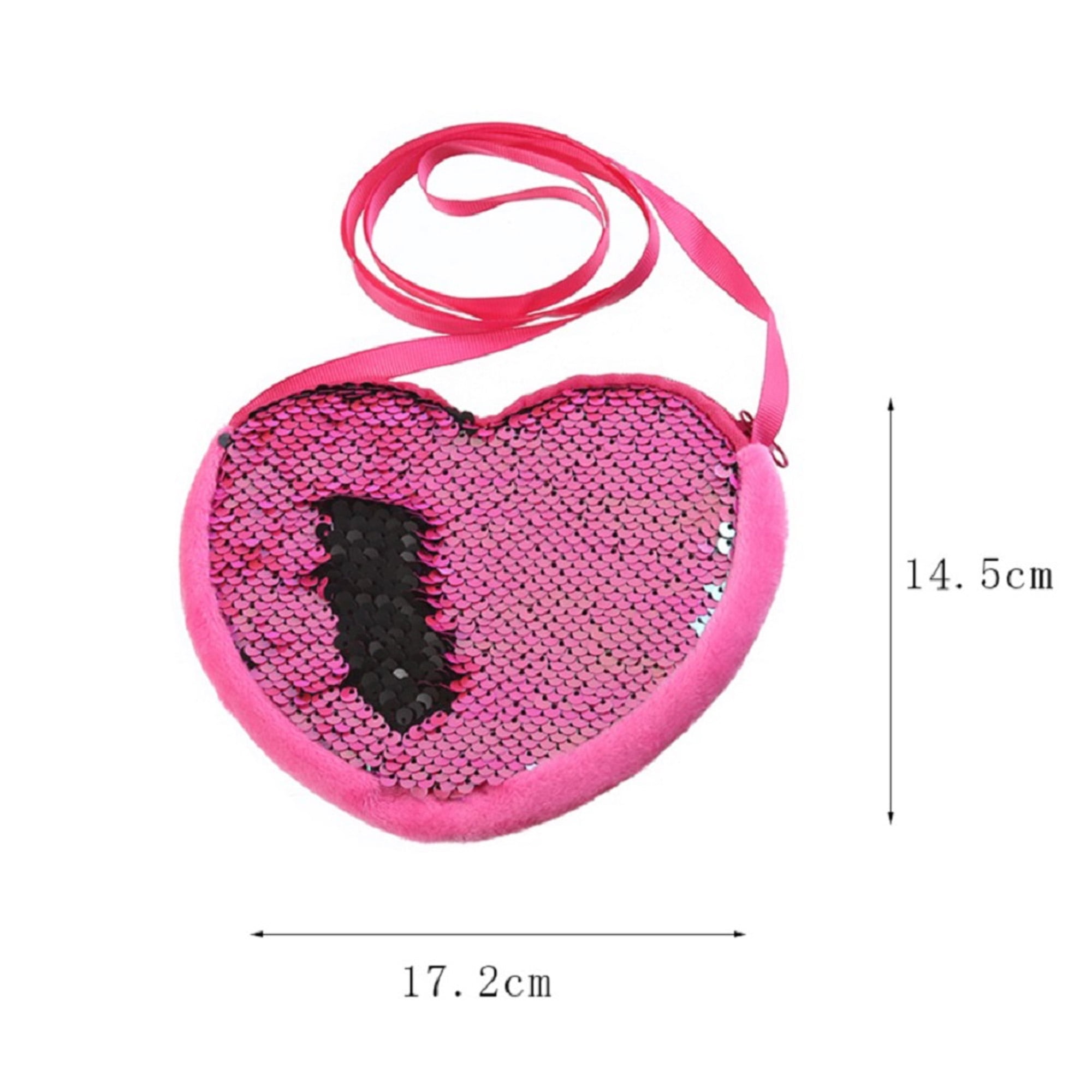 MC-1024 Milan Chiva® Heart Shaped Mini Clutch/Crossbody Bag - Pink