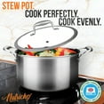 thumbnail image 5 of NutriChef Stew Pot with Glass Lid - Triply Stainless Steel Cookware, DAKIN Etching Non-Stick Coating Inside and Outside, 5 of 9