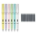 thumbnail image 1 of 6Pcs Fountain Pen Ink Set, Fountain Pen for Writing, Replaceable Fountain Pen Set 0.38mm Nib Refillable Ink, Smooth Writing for Journaling Lettering Office School Supplies, 1 of 8