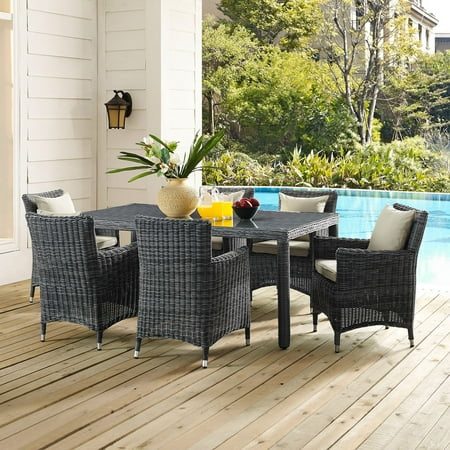 sunbrella modway summon patio multiple dining piece colors outdoor dialog displays option button additional opens zoom