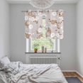 thumbnail image 4 of Brown White Floral Kitchen Curtains Window Panels, Spring Botanical Leaves Farmhouse Insulated Window Treatment Curtain, Grommet Curtains for Bedroom/Living Room/Bathroom, 2 Piece 27.5"Wx39"L, 4 of 8