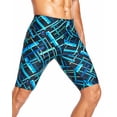 thumbnail image 3 of Adoretex Boy's/Men's Printed Cross Puzzle Swim Jammer (MJ017) - Green Combo - 24, 3 of 4