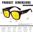 thumbnail image 3 of Gafas de sol KANASTAL para usar sobre lentes, marco grande, protección UV400, visión nocturna, 3 of 6