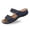 A-Blue192, variant on Women's Sandals Two Band Rhinestone Slides Adjustable Hook Loop Strap Wedge Platform Open Toe Casual Slide Sandals