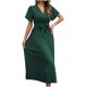 thumbnail image 1 of Vestido de gasa plisado de manga corta con volantes y manga corta informal a la moda de verano para mujer Pompotops  ghjkhdj15762, 1 of 9