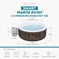 thumbnail image 3 of SaluSpa® Madrid Smart AirJet Outdoor Round Inflatable Hot Tub with App Control 2-4 Person with Pump #P09144, 3 of 10