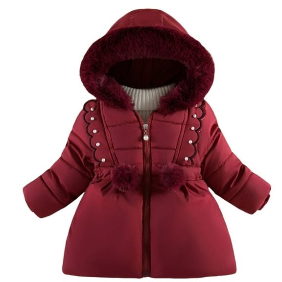 TEDOYE Toddler Girls Winter Coats Hooded Warm Down Jacket Stylish Winter Coats For Girls Birthday Wear, 3-4 Years
