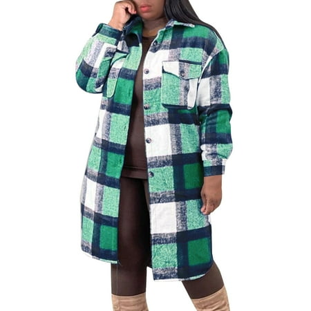 

KaLI_store Blouses for Women Dressy Casual Womens Casual Tops V Neck Leopard Tunic Long Sleeve Button Down Shirts Top Green S