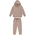 thumbnail image 2 of Unisex Kids' and Toddlers' Modern Sweatsuit Set, 2 Piece Hooded Outfit, Pack of 2, 2 of 3