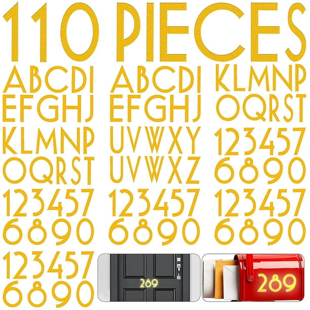 0-9 Numbers Vinyl Sticker Decal, Tool Box Locker Mailbox, 3 set of