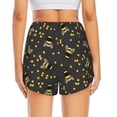 thumbnail image 4 of Vsdgher Bumblebee Print Women's Running Double Layer Shorts High Waisted with Pockets Elastic Yoga Workout Athletic Gym Sports, 4 of 8