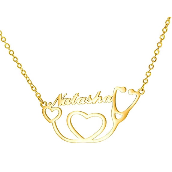 Custom Name Love Heart Pendant Personalized Name Heart Necklace for Women Valentine's Day Gift