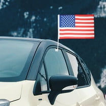 Raindrops 4pcs Car Flags For Windows American Flag For Car Window Flags For Vehicles Car Flag Window Clip Decorative National Flag