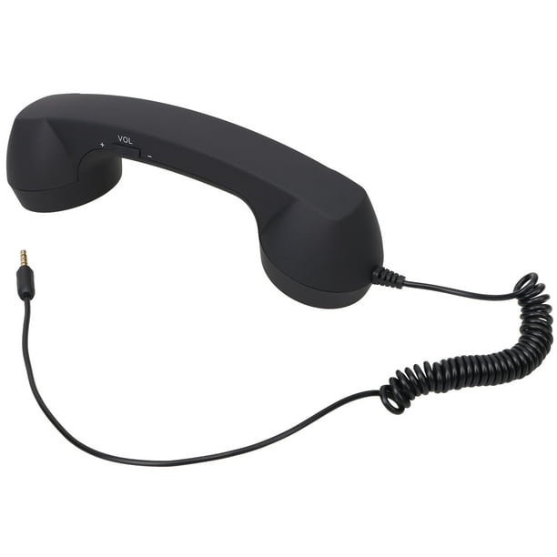 AMC Retro Vintage 3.5 mm Cell Phone Handset Receiver for iPhone Black