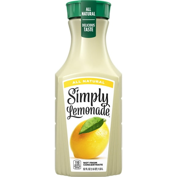 Simply Non GMO All Natural Lemonade Juice, 52 fl oz Bottle