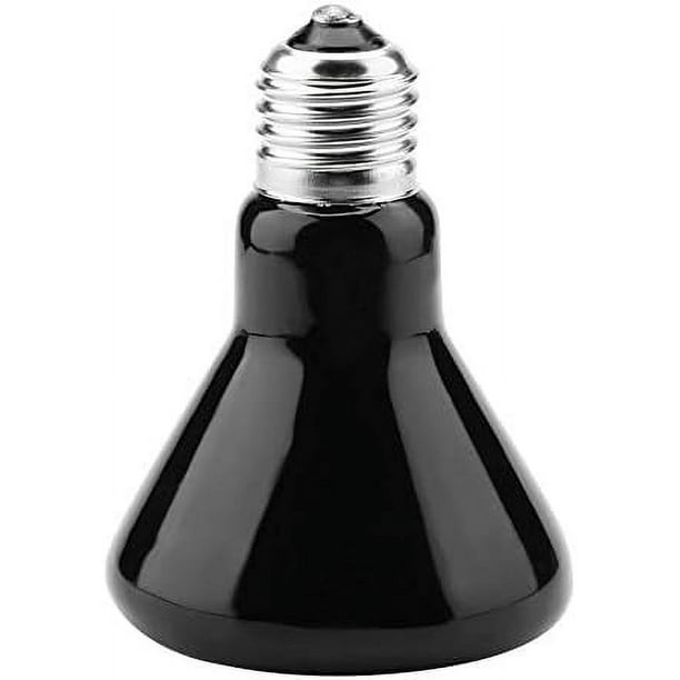 1 lámpara de calefacción, cerámica sólida, emisor de calor infrarrojo, lámpara de dispersión de calor, accesorio calienta lámparas para reptiles anfibios 110-130 V (75 W-negro) Sincero Electrónica
