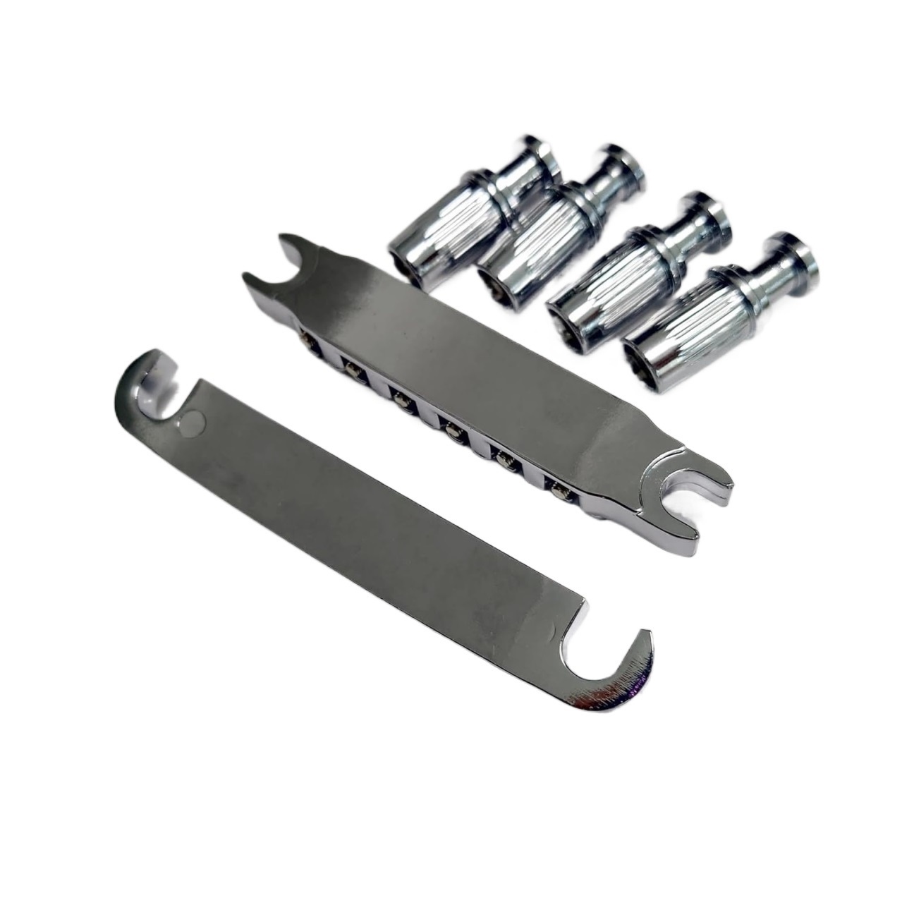 HAGSYCT For IBZ Quik Change III Guitar Bridge and Tailpiece Gibraltar III Fixed For ARTCORE/AX/AM Series Gold Black Chrome Colour 1 Set replacement part