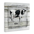 thumbnail image 2 of Stupell Industries Rustic Lodge Country Dairy Cow over Rustic Pattern Book Collage Canvas Art, 17 x 17, by Carol Robinson, 2 of 7