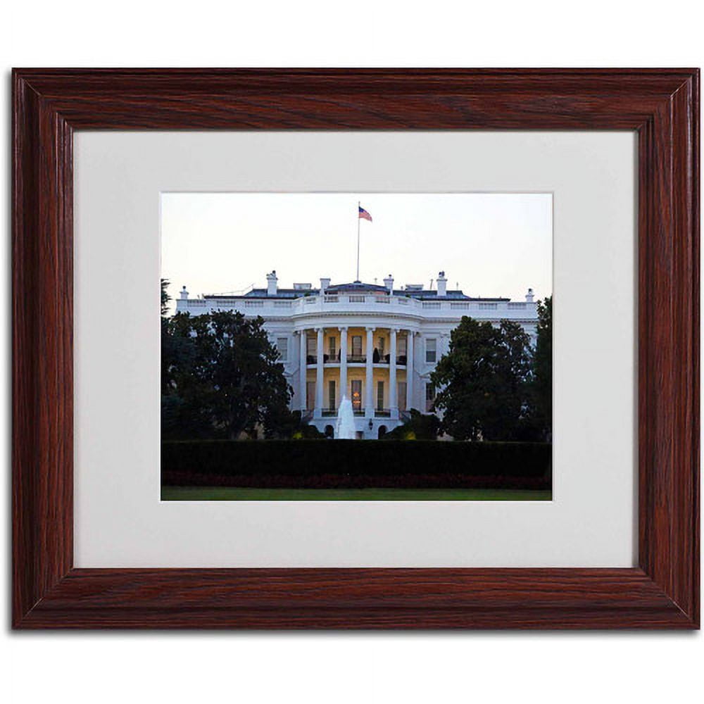 Trademark Fine Art "White House" Canvas Art by CATeyes, Wood Frame